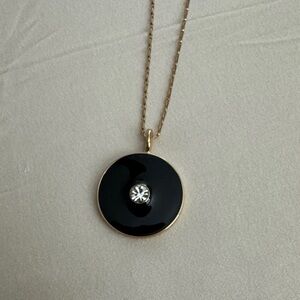 Kate Spade Black and Gold Pendant Necklace